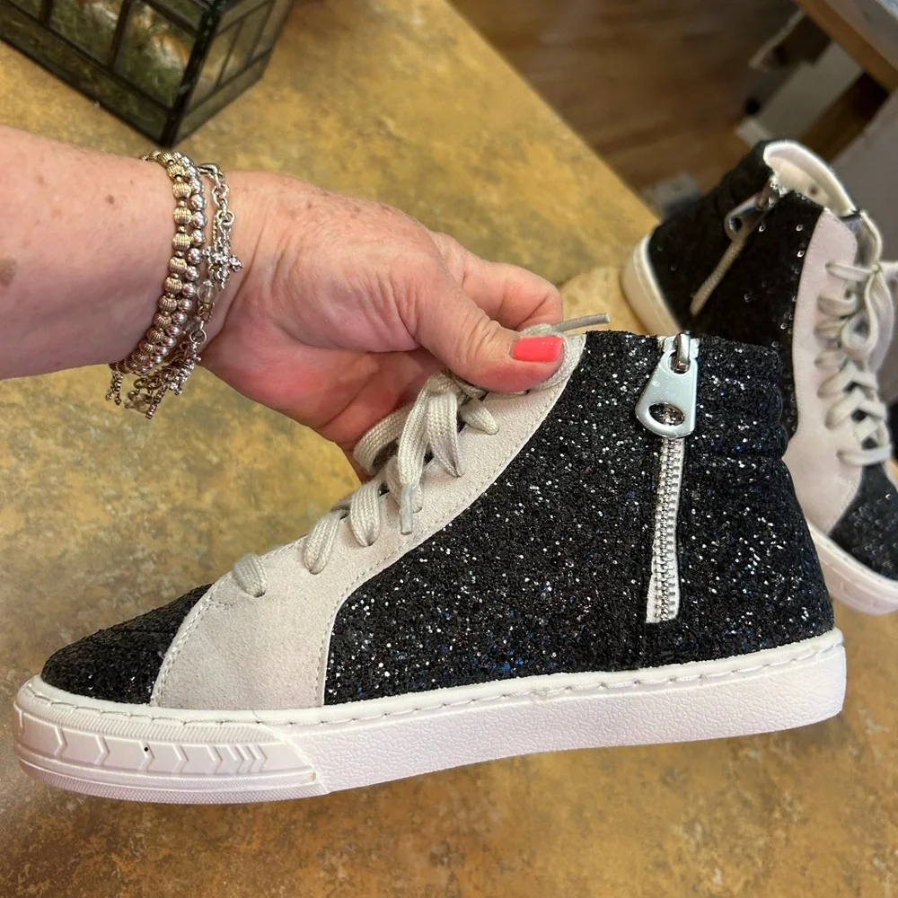 Vintage Havana Dormy Glitter High-Top Sneakers